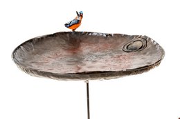 ZIMBA-ARTS METAL XL IJSVOGELKOM VOGELVOERDER OP STICK