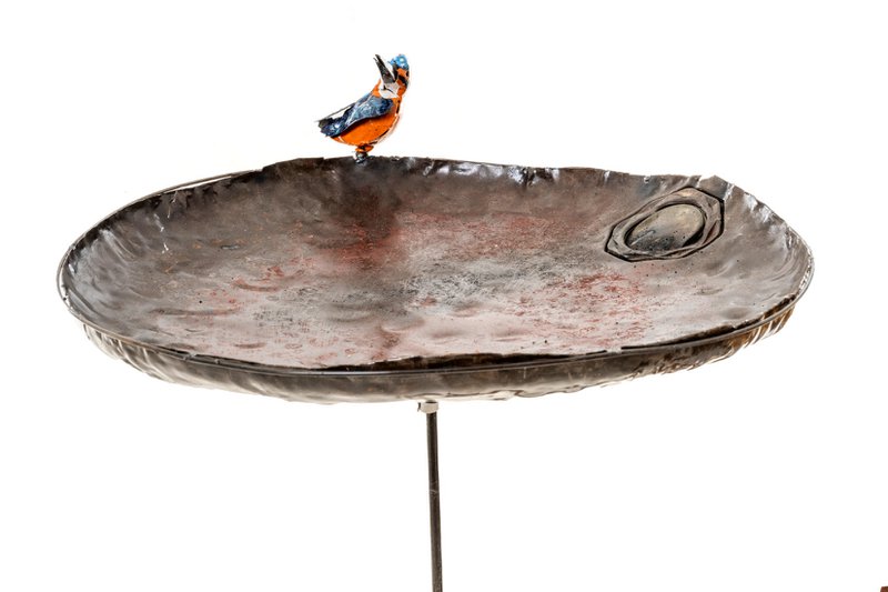 ZIMBA-ARTS METAL XL IJSVOGELKOM VOGELVOERDER OP STICK