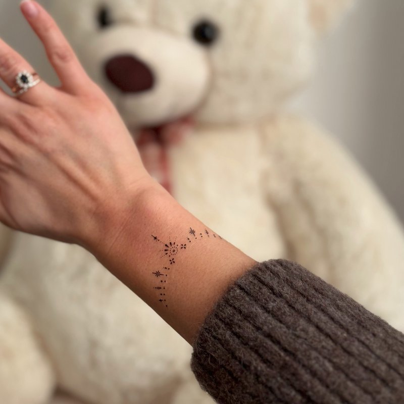 Tatuaje temporal Sioou - El collar de estrellas x5