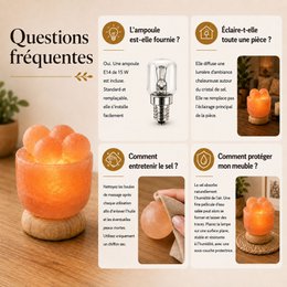 Himalayan Salt Crystal Lamp – 4 massage balls 2Kg – Natural Material – Gift and Decoration Idea