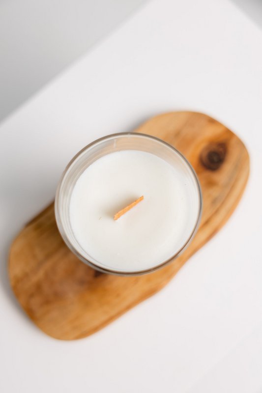 PALO SANTO Vibe lys - klart glas med trævæge
