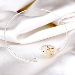 Bracelet élégant bracelet bracelet en graines de pissenlit - Bijoux minimalistes plaqués argent - RETARM-32