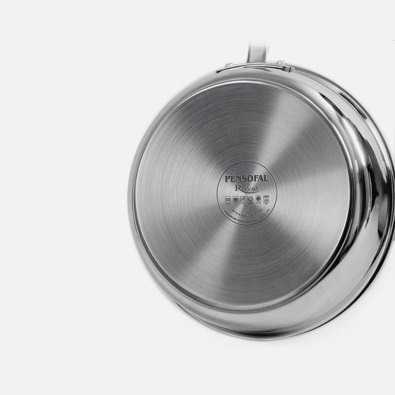 Royal-Skillet 28 cm. 2 handles stainless steel lid