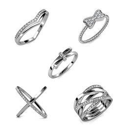 Discovery Pack 5 Anelli Color Argento