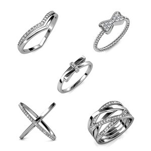 Discovery Pack 5 Silver Color Rings