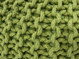 Knitted stool pouf Ø 45 H 30 cm cm seat pouf knitted floor cushion