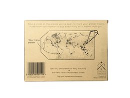 Zawieszka do bagażu Stitch Map — brązowa