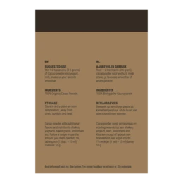 Big Food - Pure Cacao Powder Rå og Økologisk - 400 g