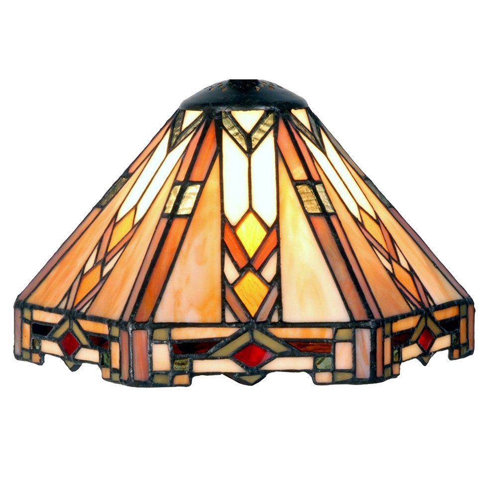 Lampenkap tiffany Ø 25x25 cm beige glas