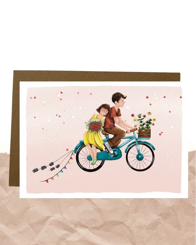 Postal - felices para siempre