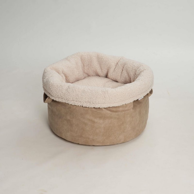 Hundekörbchen Shopper Little Basket Saddle gravel