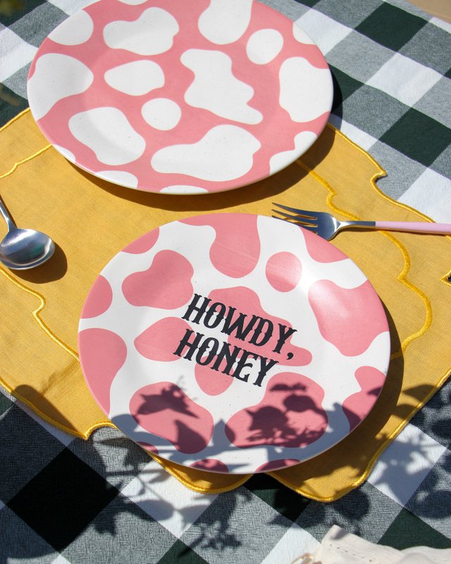 Piatto da dessert "Howdy Honey" Cowgirl era