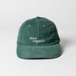 hej gutter Premiumcord Dad Cap - Grøn og creme