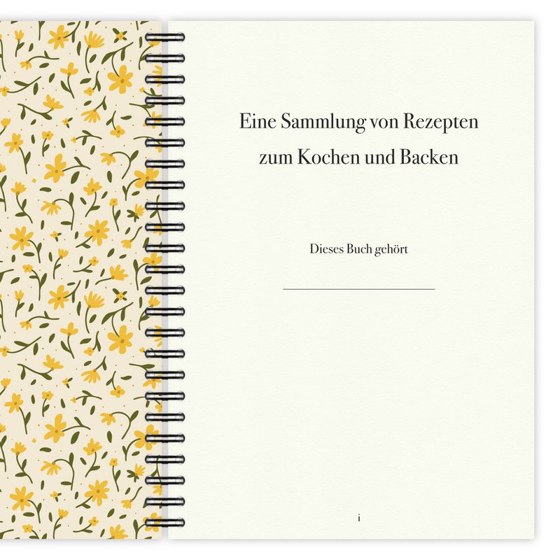 Rezeptbuch Boho Floral Nr. 1