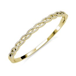 Bracelet Braided - Doré et Cristal