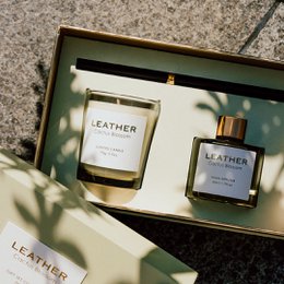Cactus Blossom Leather Feel Gift Pack: Duftlys og duftpinde