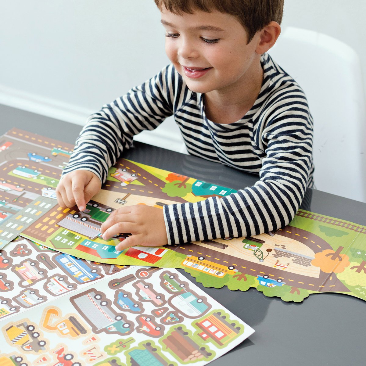 Herbruikbare Sticker Set - Wegen En Sporen