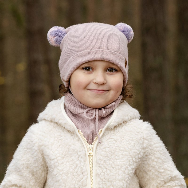 Babymuts voor kinderen, gebreid van merino en kasjmier