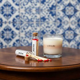 LAVURI® Match in tube with lid and striking surface, approx. 20 matches each