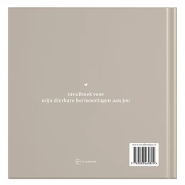 Phyllbooks Jeg savner dig så hukommelsesbog - Mourning Book - Taupe