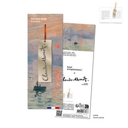 Claude Monet signature metal bookmark