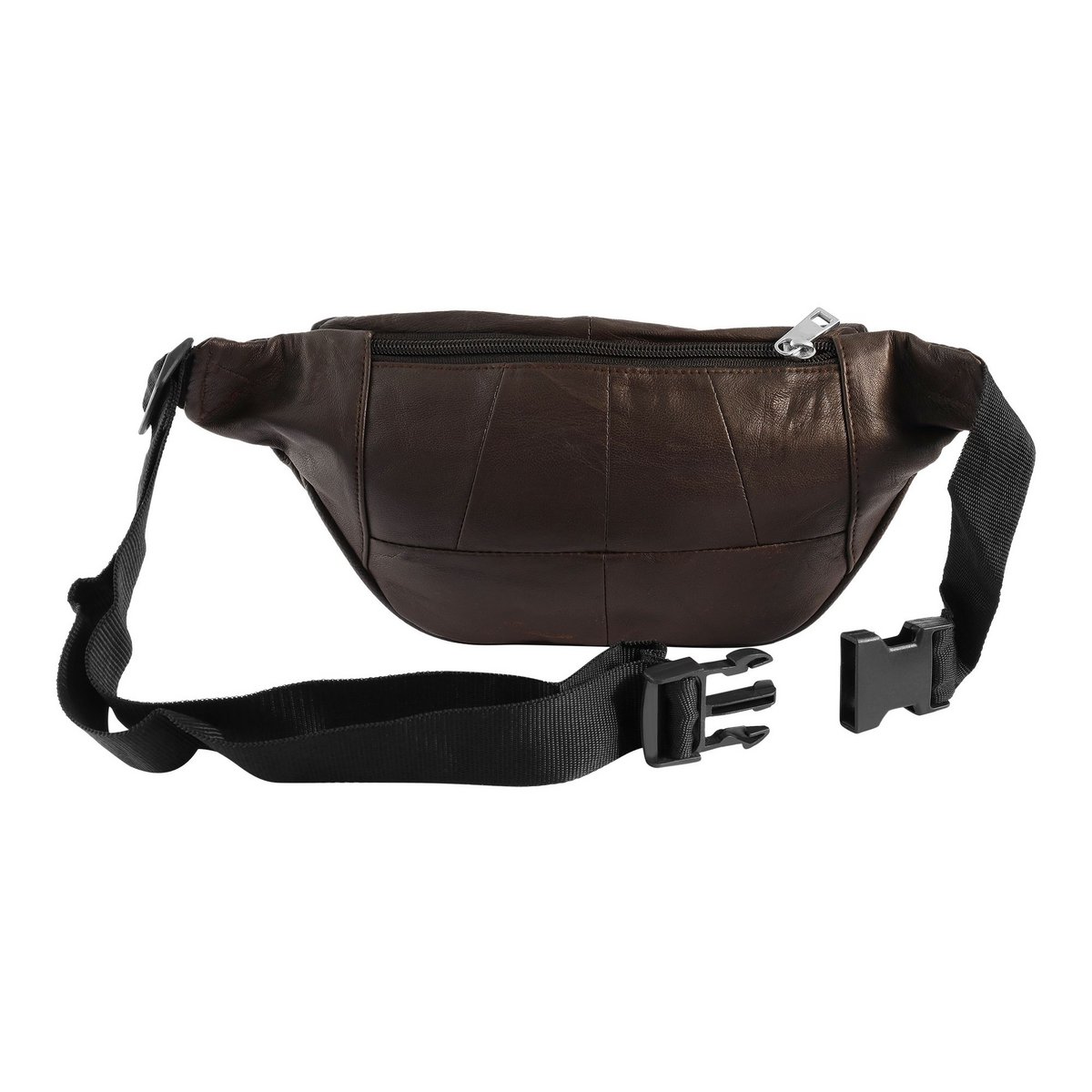 Sac banane Steinmeister en cuir véritable, marron