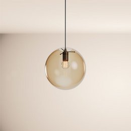 Orb glass ball pendant lamp