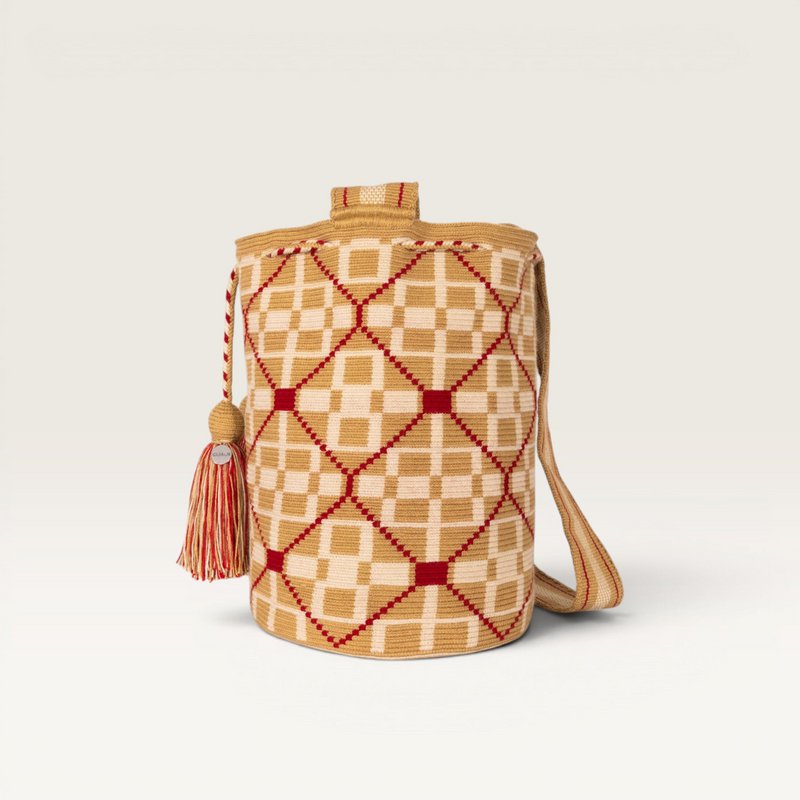 Geometric crossbody L | Caramel