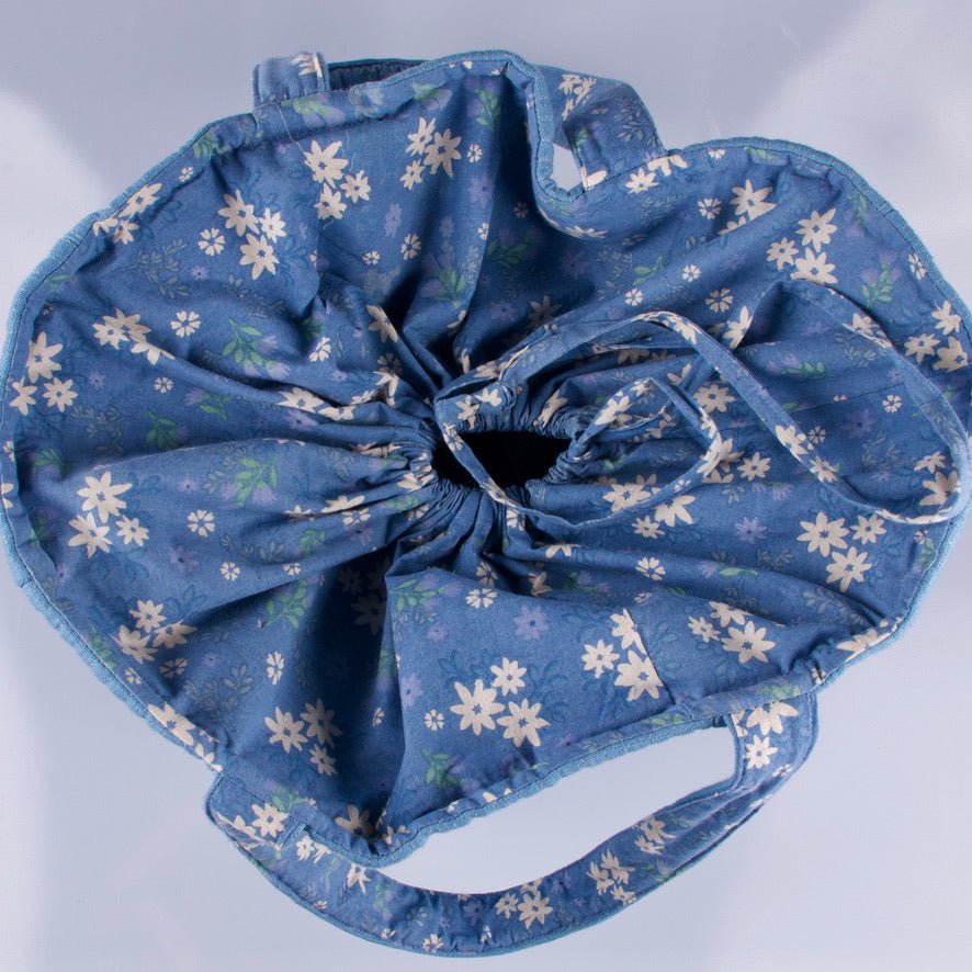 Tote Bag (L) - azul de algodón orgánico