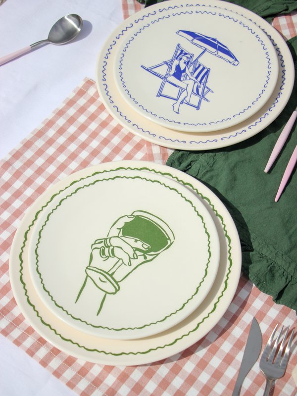 Dessert Plate Green Vacay Mood