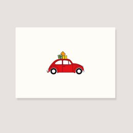 Postkarte -  "Käfer mit Geschenken"