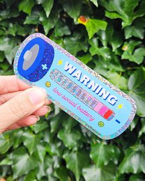 Glitter sticker Low social battery