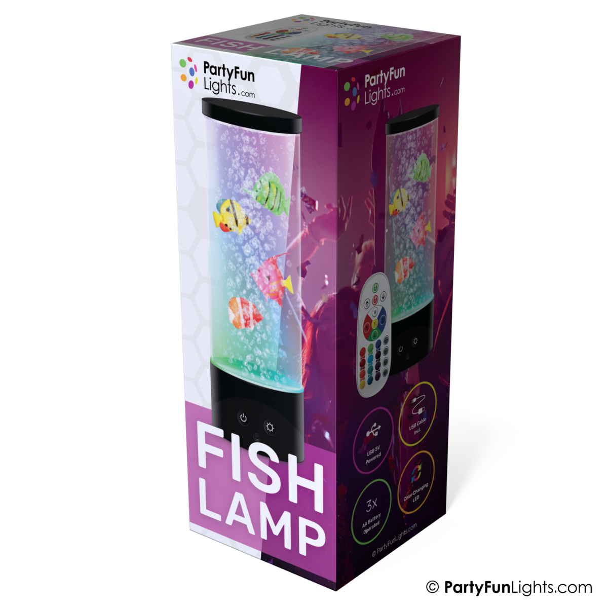 Lampka-ryba Nemo - Multi-Color RGB - Działa na USB - Baterie