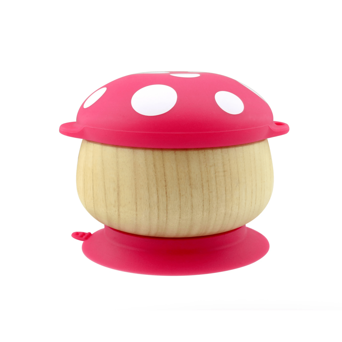 Haakaa Wood bowl with lid and suction cup