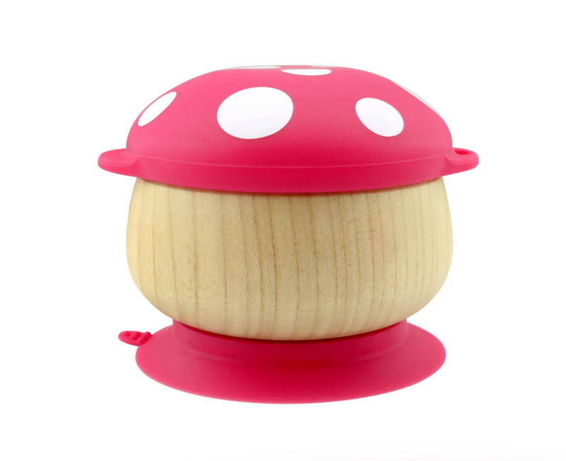 Haakaa Wood bowl with lid and suction cup