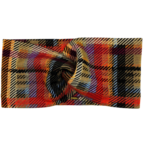 Headband with Twist Check Ponte Jersey