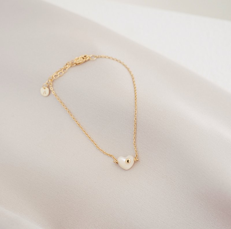 Heart in the Heart Pregnancy Collection x Fertility Mother of Pearl 925 Sølv 18k forgyldt