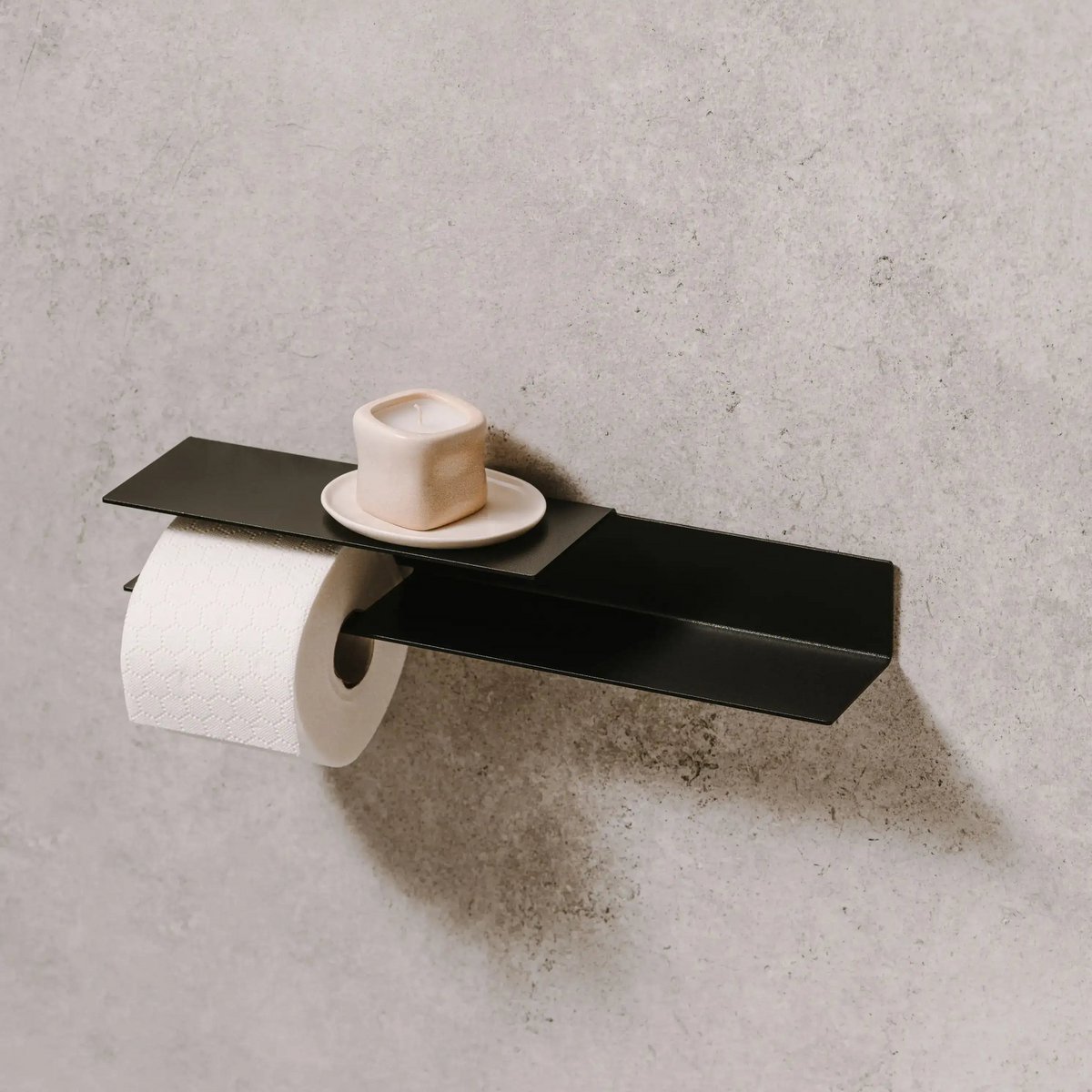 Portarrollos Bari – accesorios baño moderno con estante
