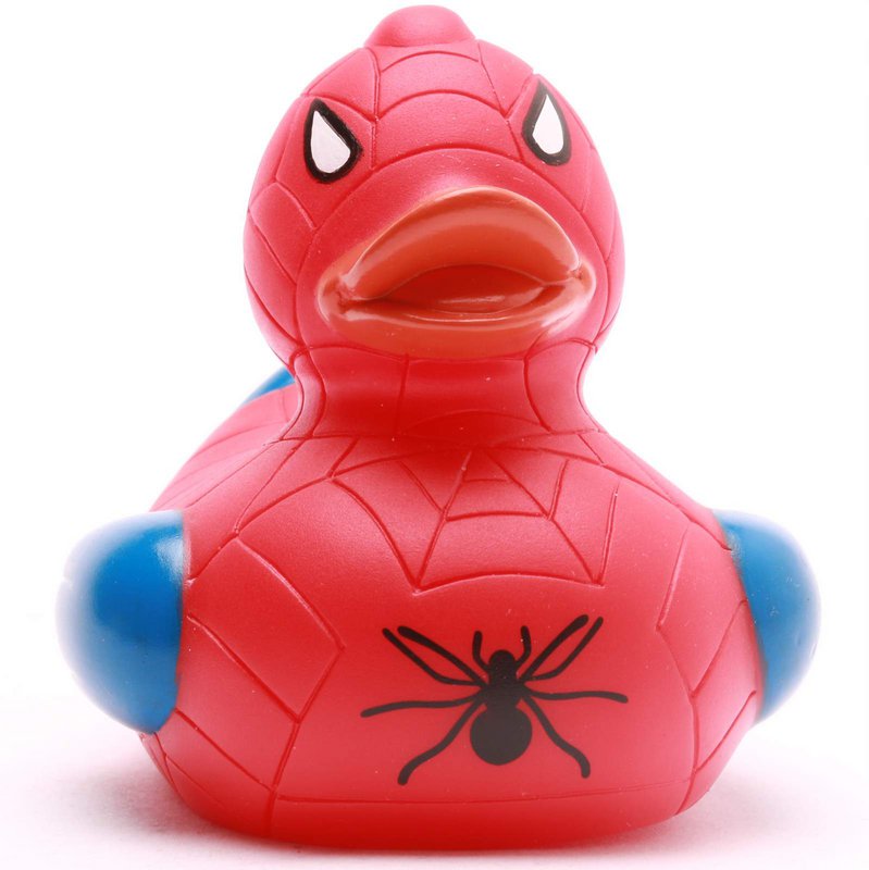 Supereroe paperella di gomma rosso-blu - paperella di gomma