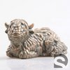 Hooglander Koe met kalf goud 16x10x9cm