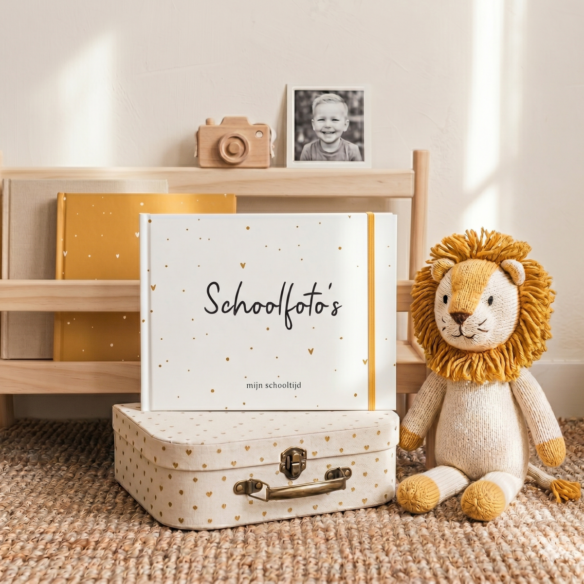 Fyllbooks My school photo book - Ocher dots