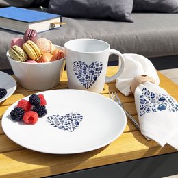 Grande tasse de porcelaine de nordique par cœur fabriqué en UE