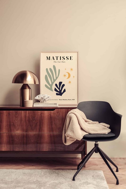 Manifesto Henri Matisse - n. 3 foglie e stelle