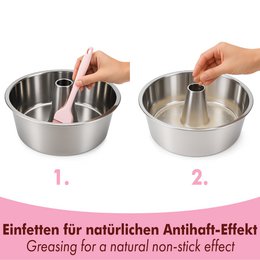 Stainless steel gugelhupf and angel cake mold 26 cm