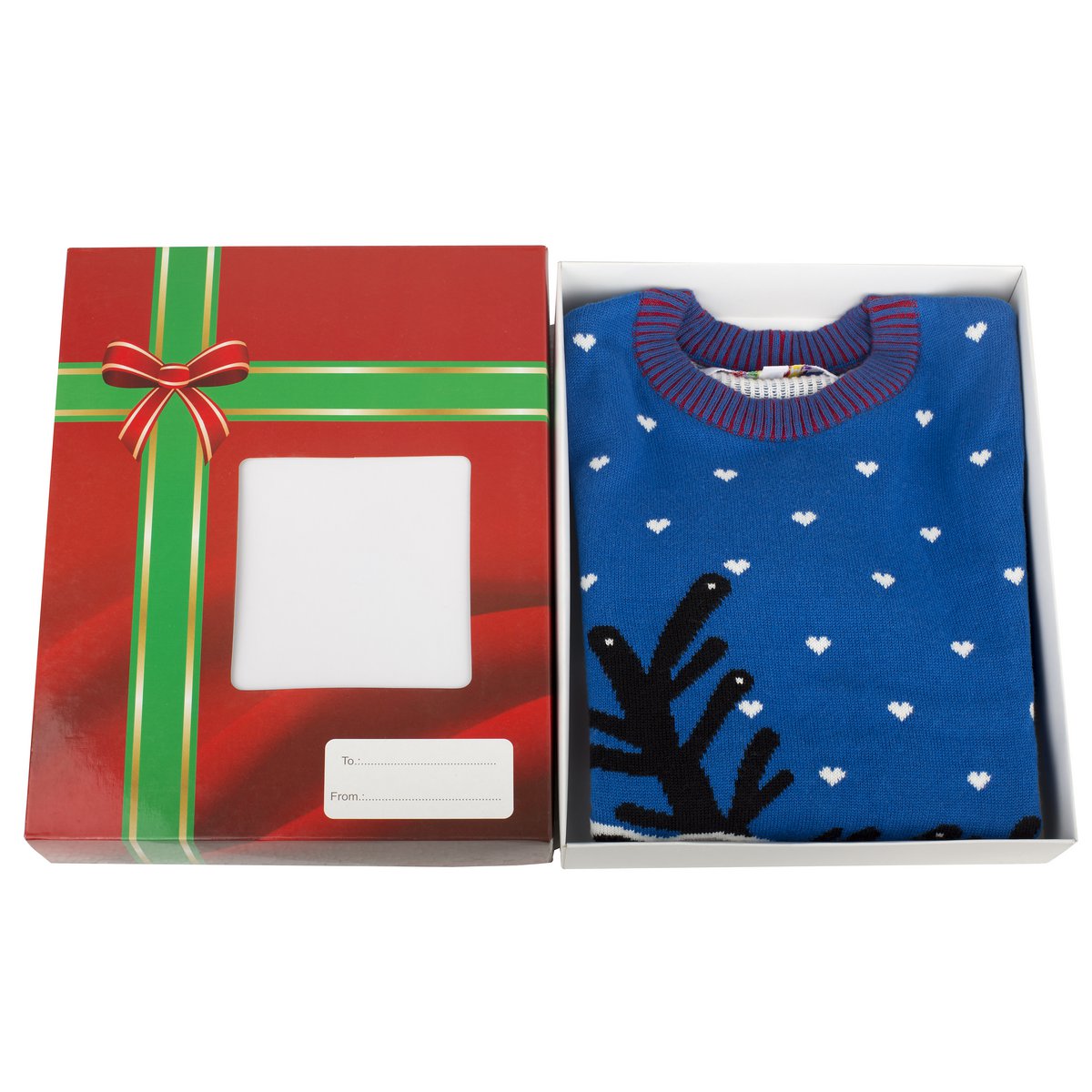 Świąteczny sweter dzieci - Reindeer Blue