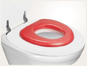 Zachte toiletzitting voor kinderen, rood