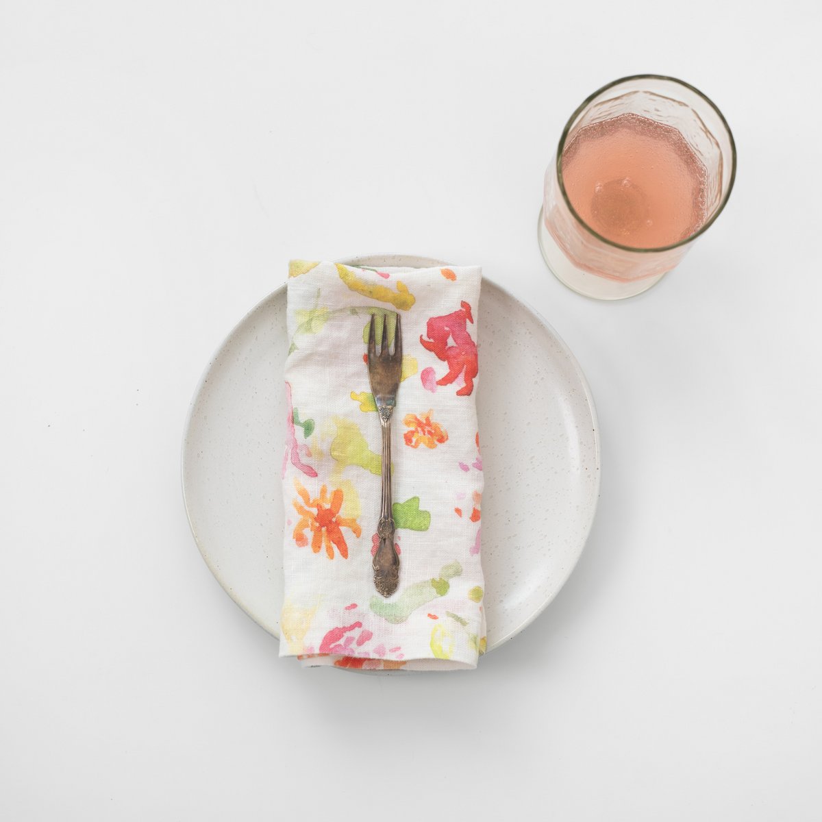 Tovaglioli di lino Wildflower Flow Set di 2