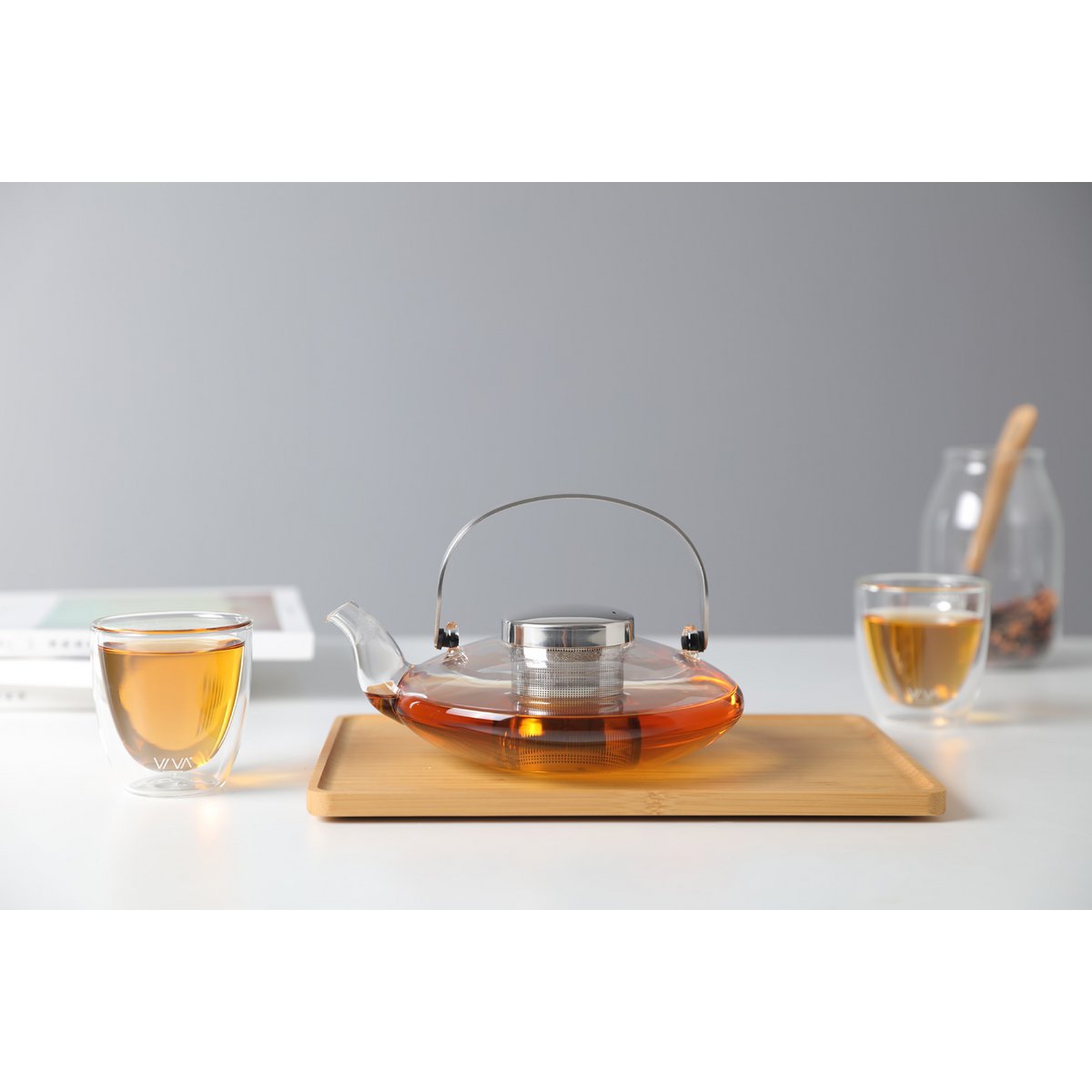 Viva Infusion™ Leaf teapot 0,55L, clear, inox filter