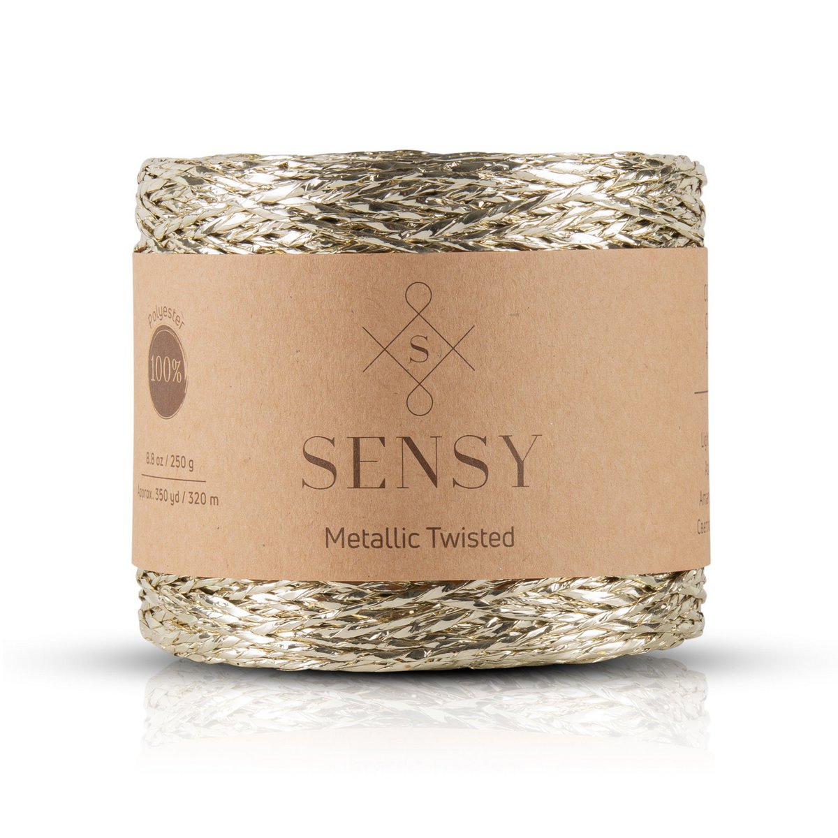 Sensy Premium 350 iarde % 100 filato ritorto metallizzato poliestere