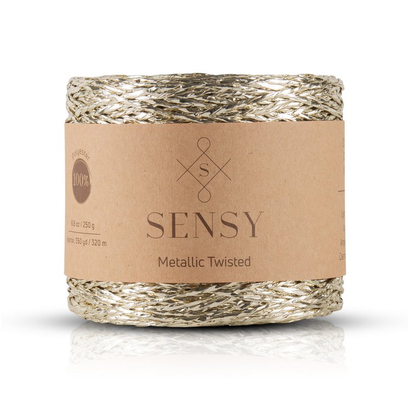 Sensy Premium 350 iarde % 100 filato ritorto metallizzato poliestere